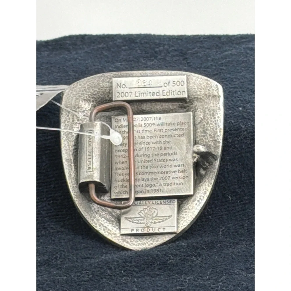 Indianapolis 500 2007 Limited Edition Belt Buckle Pewter Indy 500 91st Race #334